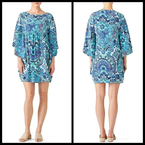 💕TRINA TURK💕 Paisly Tunic Mini Dress or C - Picture 1 of 8